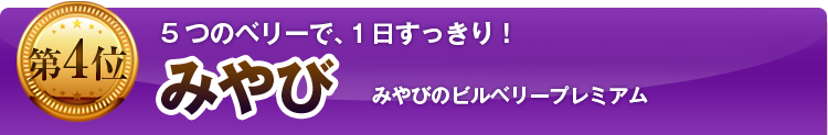 第４位　みやび　みやびのビルベリープレミアム